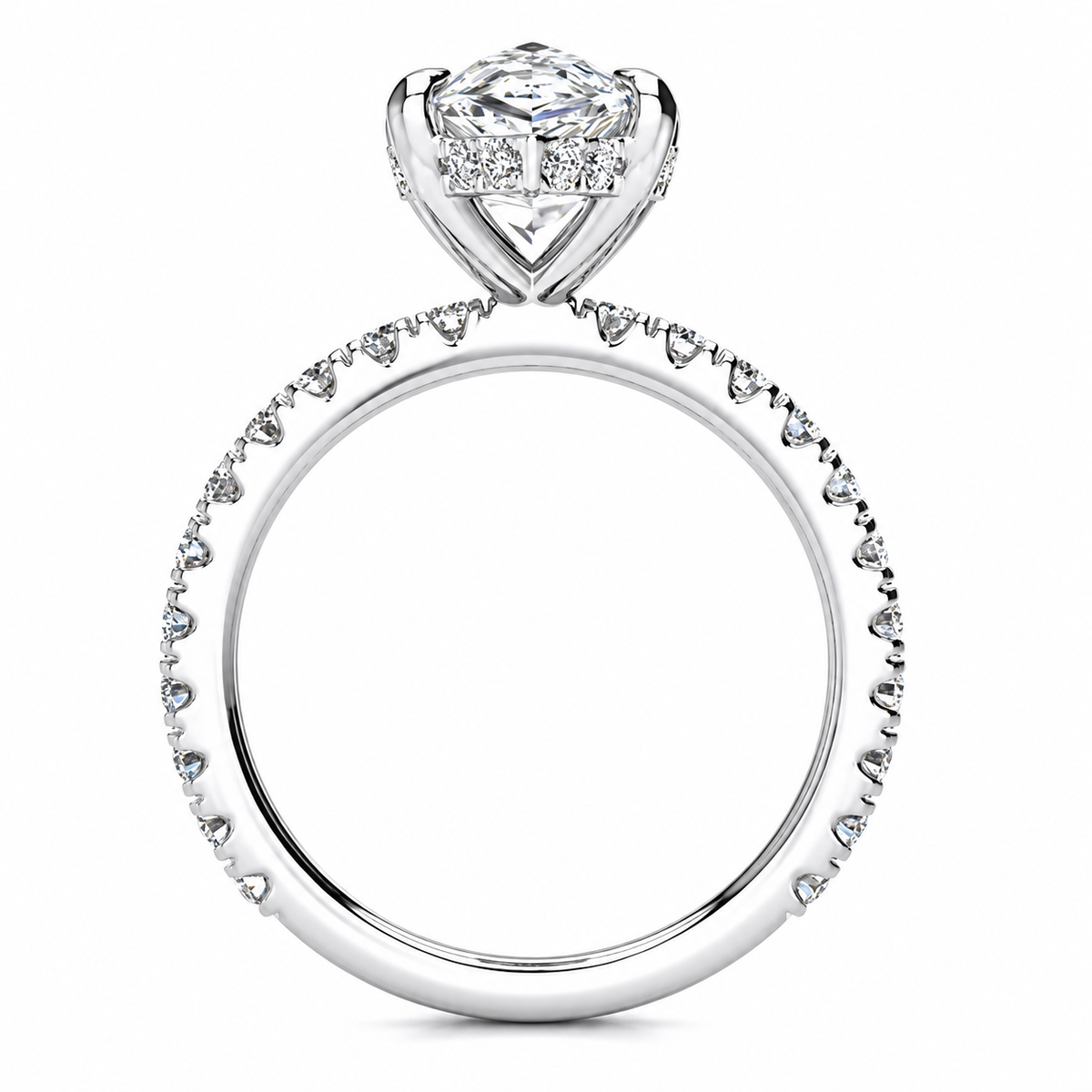 Summer Lab Grown Diamond Ring — white gold — side view