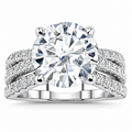 Tressa Lab Grown Diamond Ring — white gold — front view