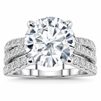 Tressa Lab Grown Diamond Ring — white gold — front view
