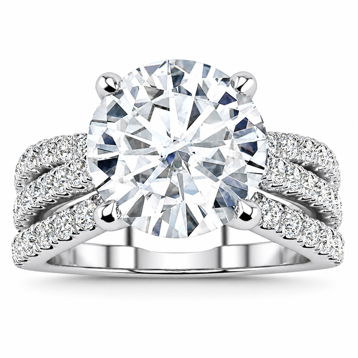 Tressa Lab Grown Diamond Ring — white gold — front view