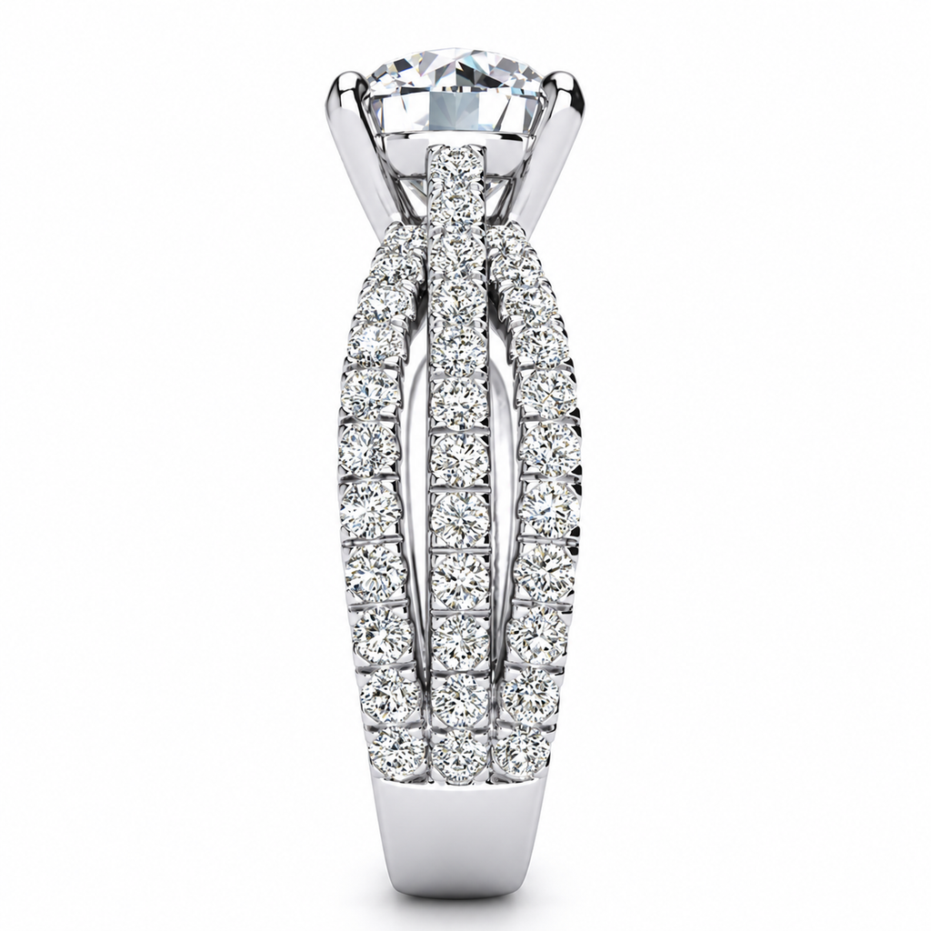 Tressa Lab Grown Diamond Ring — white gold — side view