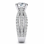 Tressa Lab Grown Diamond Ring — white gold — side view