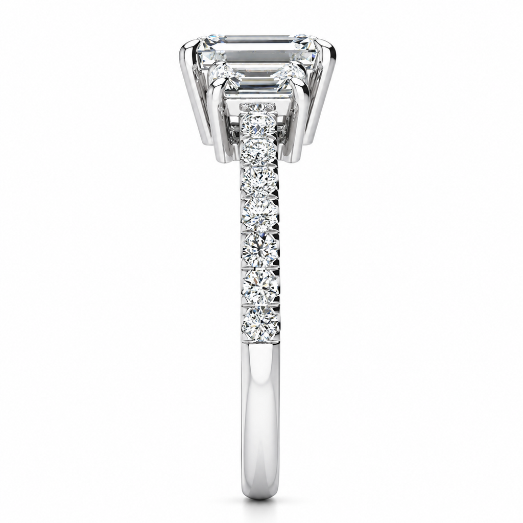 Valentina Lab Grown Diamond Ring — white gold — end view