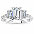 Valentina Lab Grown Diamond Ring — white gold — front view