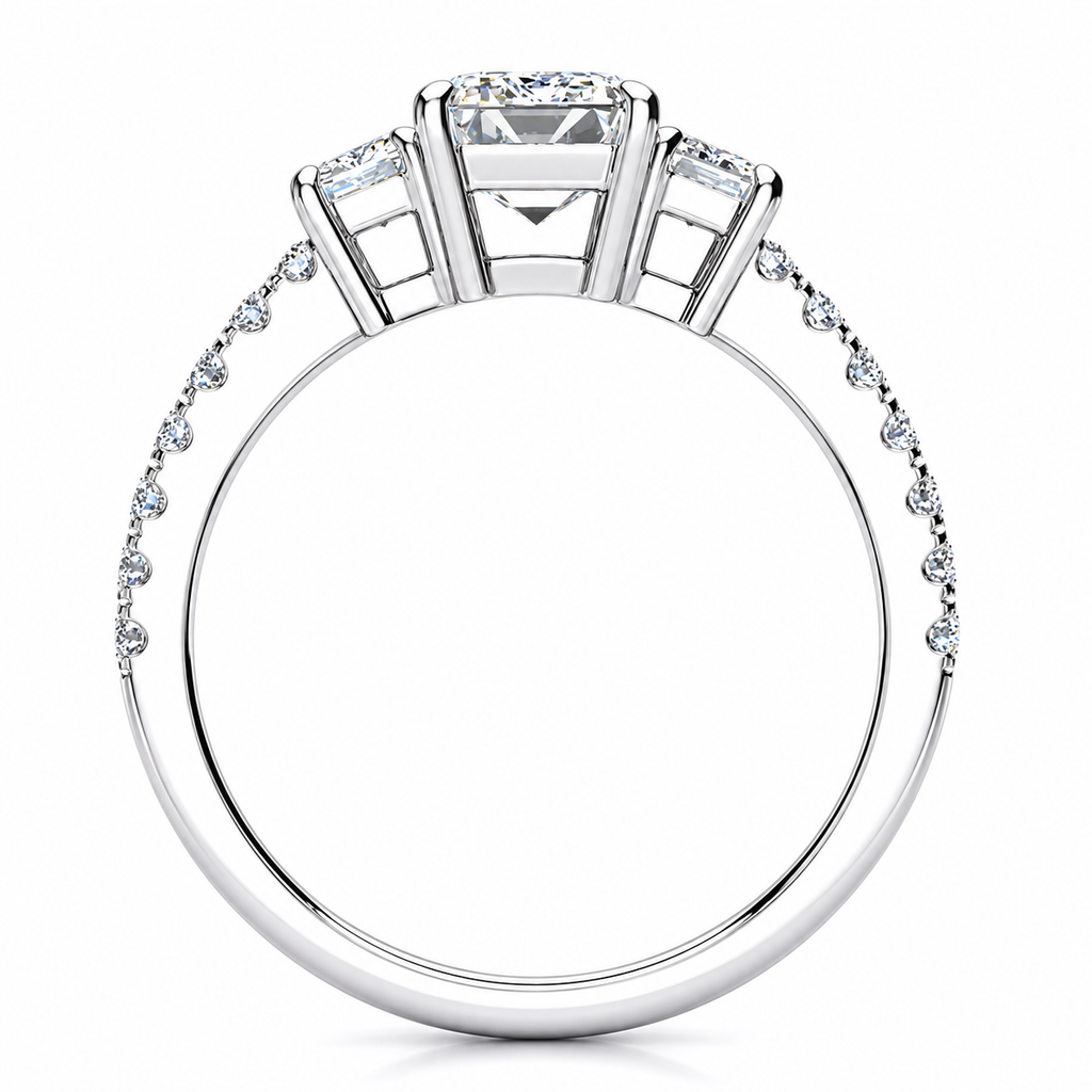 Valentina Lab Grown Diamond Ring — white gold — side view