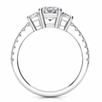 Valentina Lab Grown Diamond Ring — white gold — side view