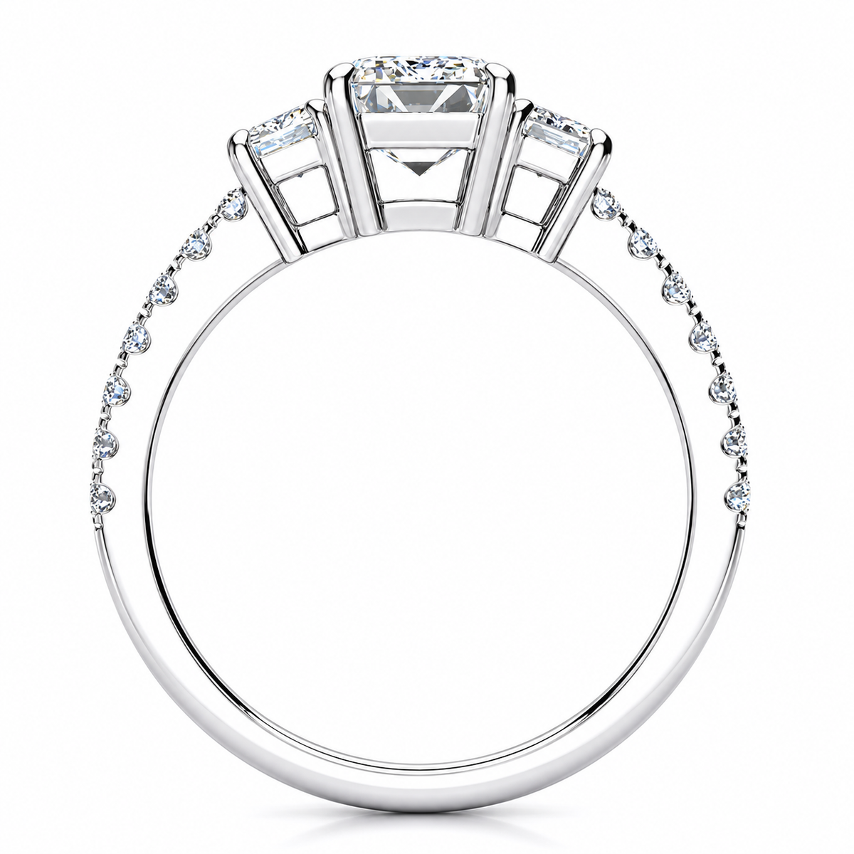 Valentina Lab Grown Diamond Ring — white gold — side view