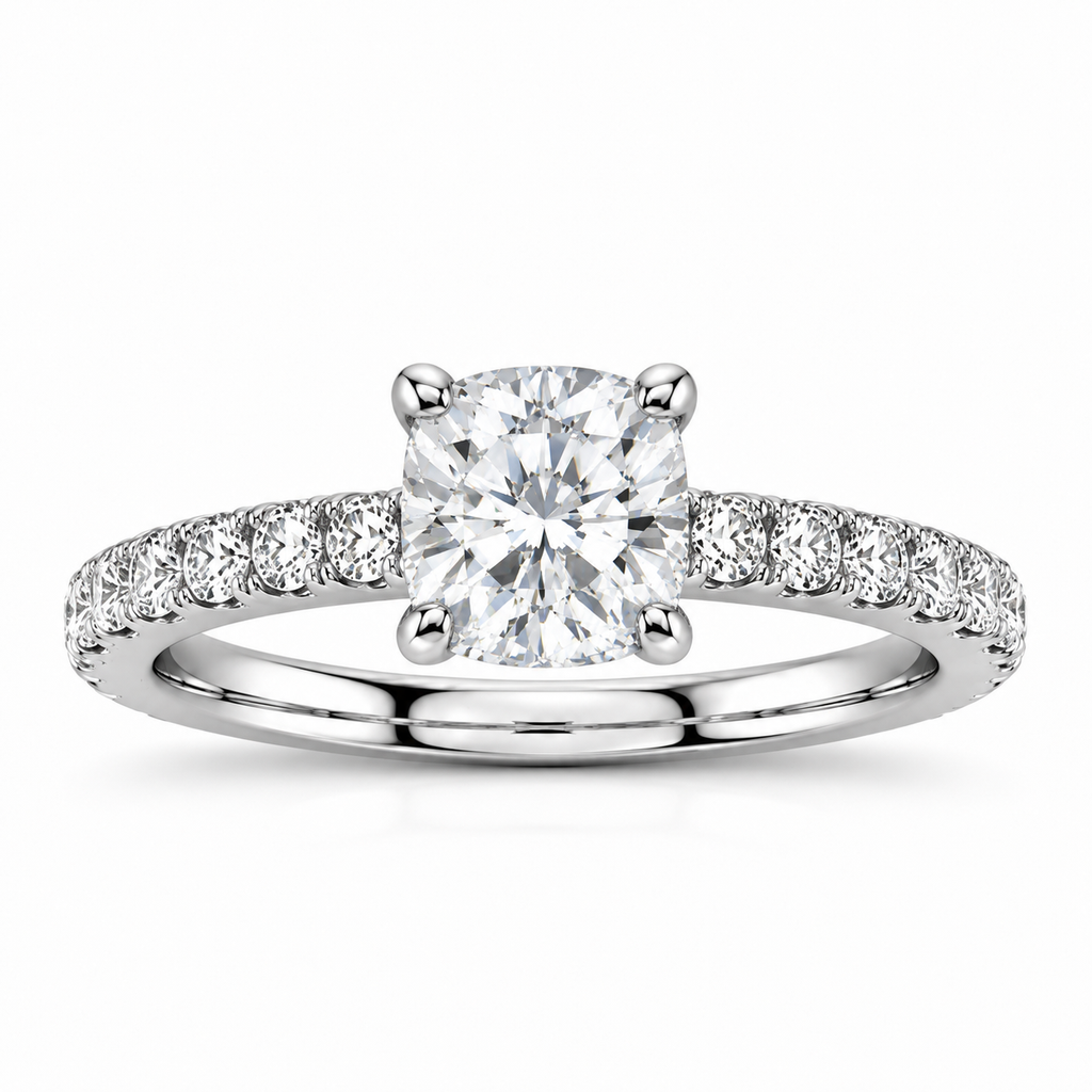 Valerie white gold 2.00ct center front view