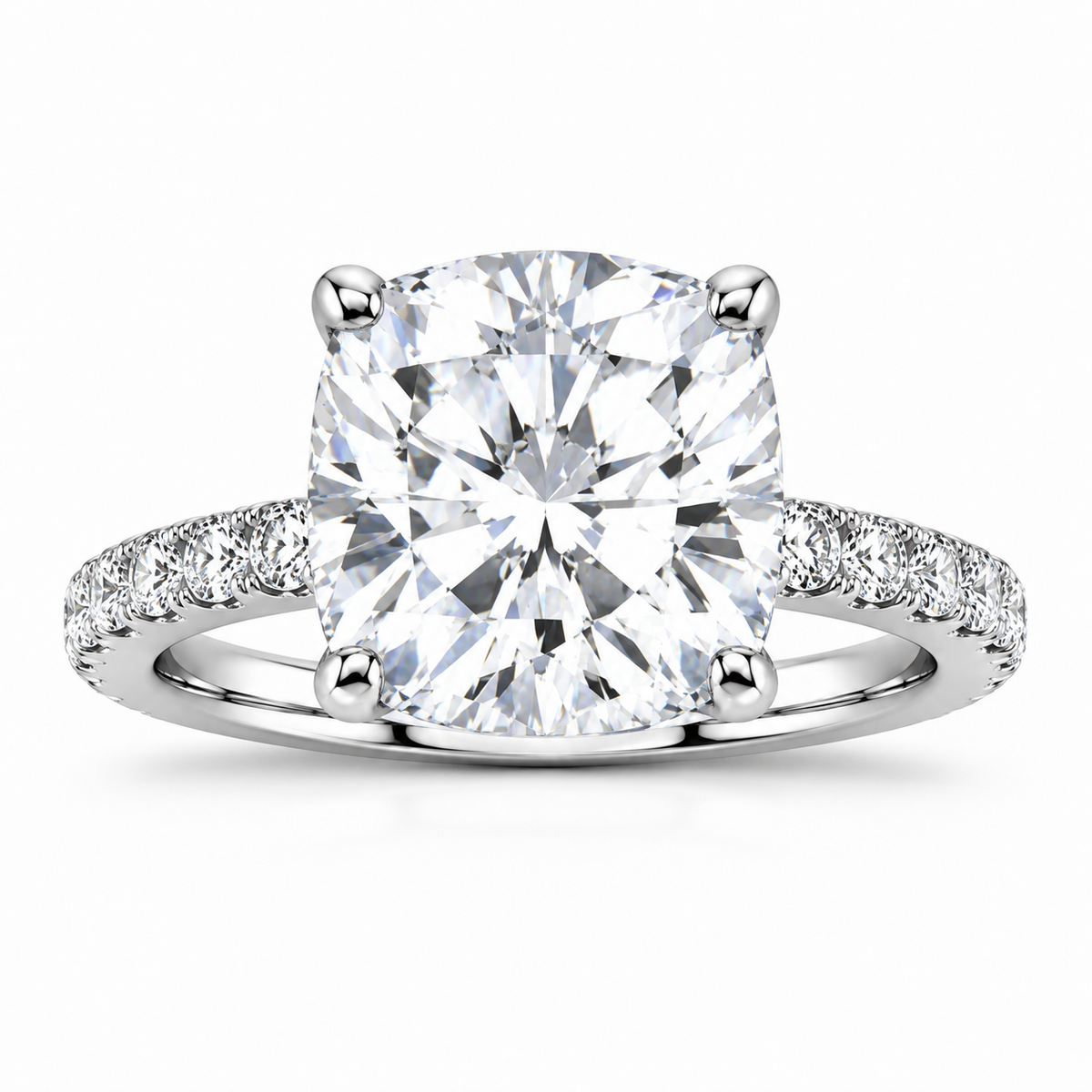 Valerie white gold 6.00ct center front view