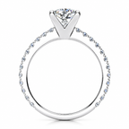 Valerie Cushion engagement ring — white gold — side view