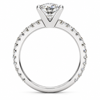 Valerie engagement ring - white gold profile view