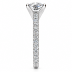 Valerie engagement ring - white gold side view