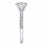 Vicky engagement ring — white gold — end view