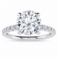 Vicky engagement ring — white gold — front view