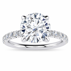 Vicky engagement ring — white gold — front view
