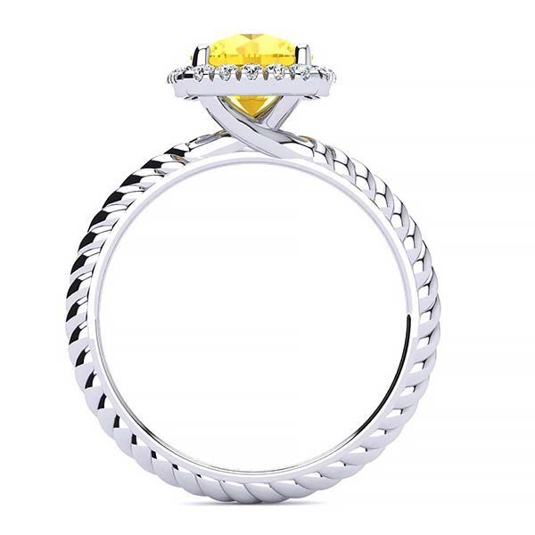 Alyssa Yellow Citrine Ring