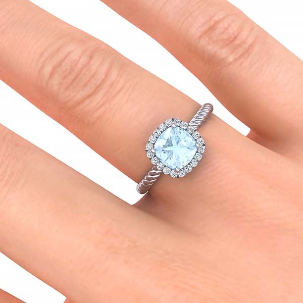 Alyssa Aquamarine Ring