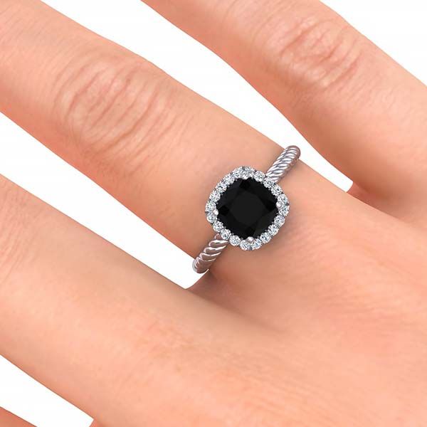 Alyssa Black Diamond Ring