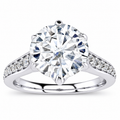 Vine engagement ring — white gold — front view