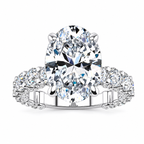 Whitney Oval Lab Grown Ring — white gold — front view