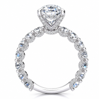 Whitney Oval Lab Grown Ring — white gold — side view