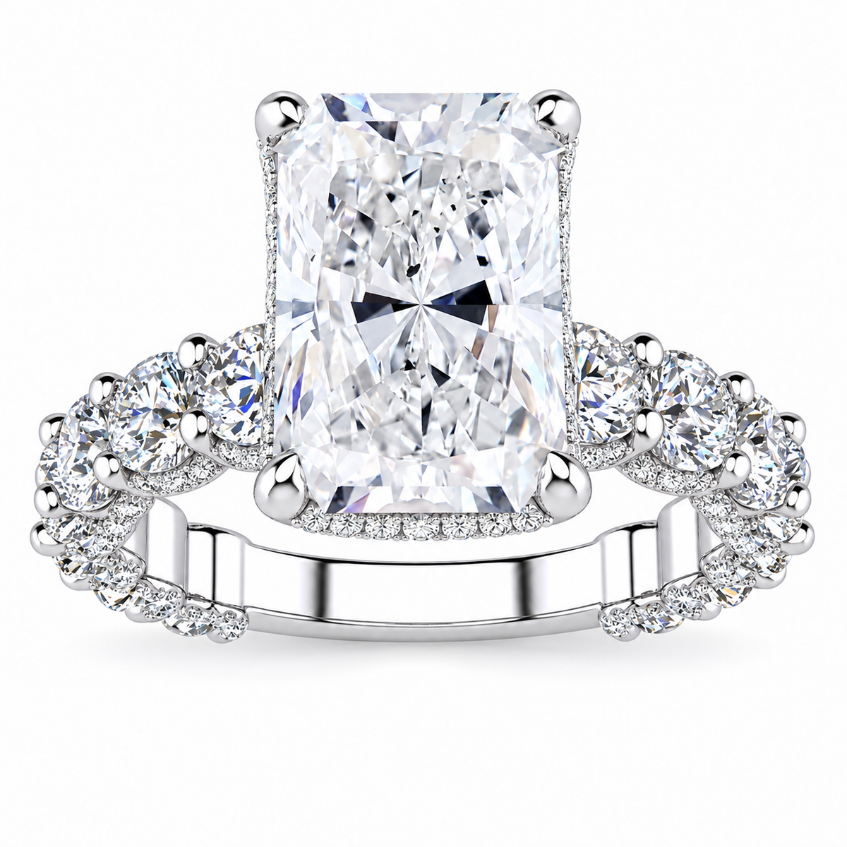 Whitney Lab Grown Ring — white gold — front view