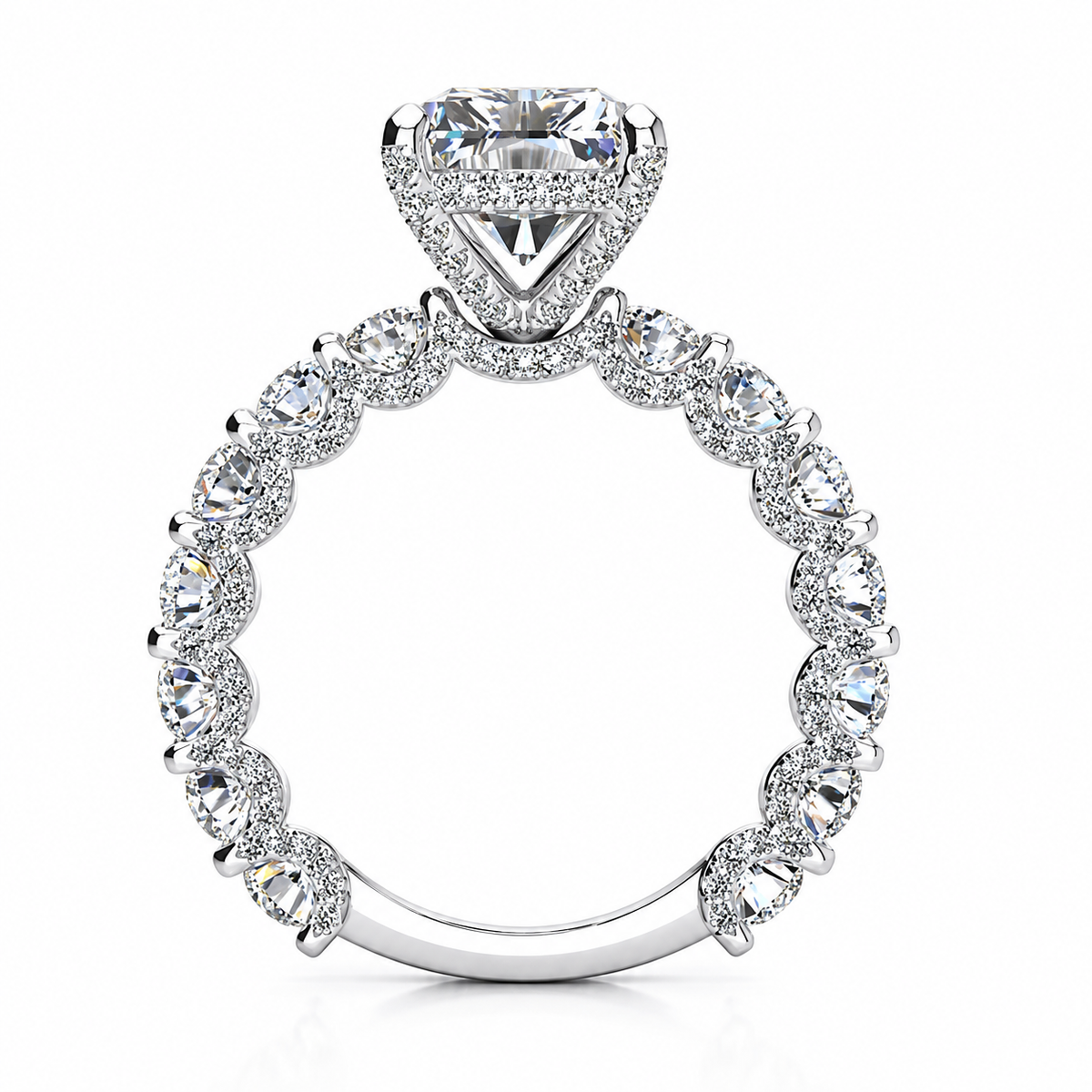 Whitney Lab Grown Ring — white gold — side view