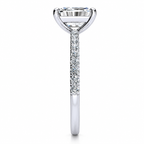 Yana engagement ring — white gold — end view
