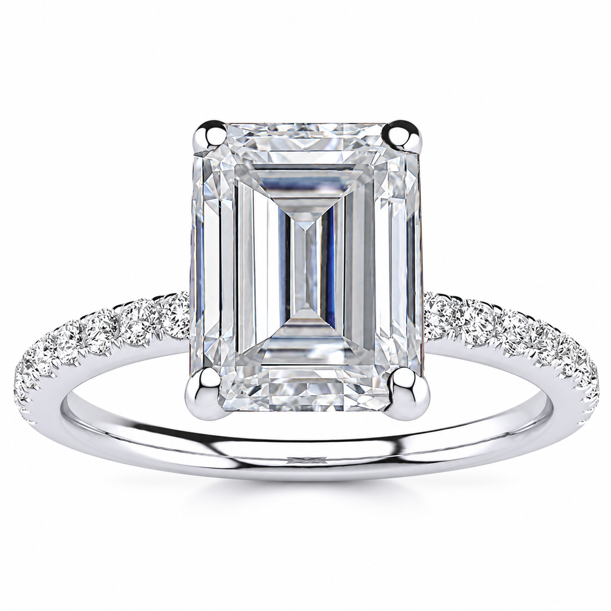 Yana engagement ring — white gold — front view