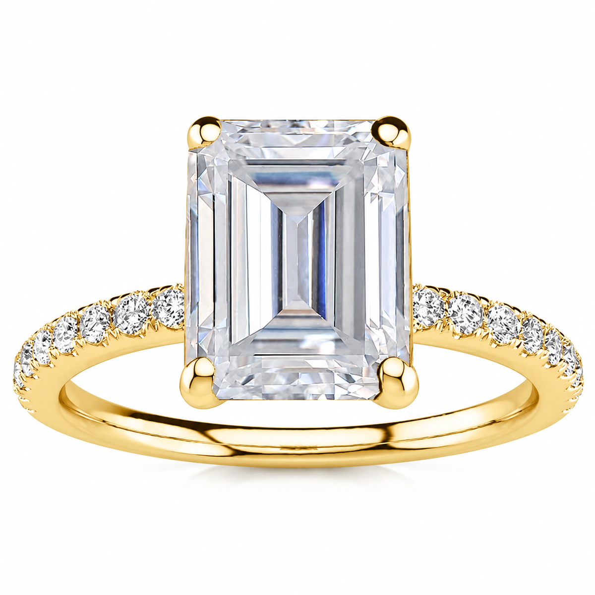 Yana engagement ring — yellow gold — front view
